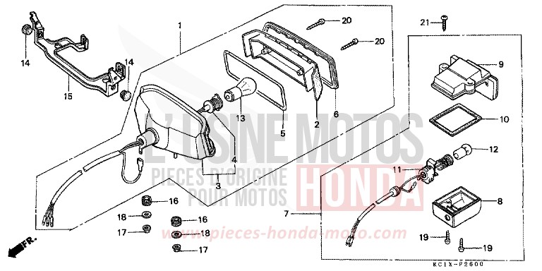 HECKLEUCHTE von CB1300 Super Bold'or ABS TRAD BLUE METALLIC (PB171) von 1982